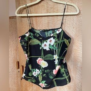 Ted Baker spaghetti strap tropical tank top